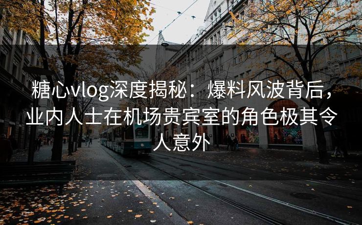 糖心vlog深度揭秘：爆料风波背后，业内人士在机场贵宾室的角色极其令人意外