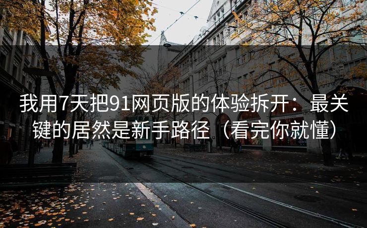 我用7天把91网页版的体验拆开：最关键的居然是新手路径（看完你就懂）